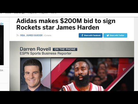 वीडियो: एडिडास ने रिपोर्ट की है कि सिर्फ नाइके छोड़ने के लिए जेम्स हार्डन को $ 200 मिलियन की पेशकश की गई