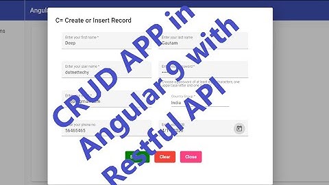 Angular 9 CRUD app with Restful API