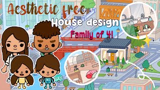 ✨AESTHETIC FREE HOUSE DESIGN(family of 4) ||*with voice || Toca Life World Roleplay