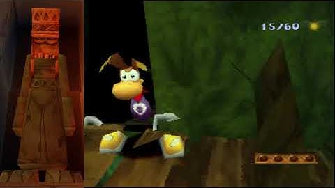 Rayman 2 (PS1) new strats for any% Echoing Caves