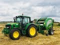 ☆ Prasowanie słomy 2019 ☆ John Deere 6430 & McHale V660 ㋡ Engine Sound ㋡