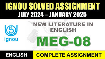 MEG 08 Solved Assignment 2024-25 || meg-08 solved assignment in English || July 2024 to Jan 2025