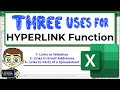 The excel hyperlink function