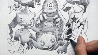 Pin by A'inur A'rifah on Pokémon  Mythical pokemon, Ghost type pokemon,  Pokemon drawings