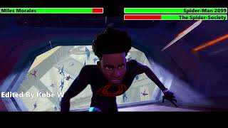 Spider-Man: Across the Spider-Verse (2023) Spider-Society Chase with healthbars 1/2