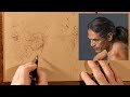 Comment dessiner un portrait  laide dun stylo  encre et dune craie