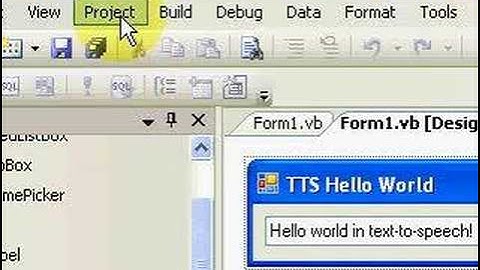 Visual Studio 2005 Express Tutorial-4 of 6- Text-to-Speech