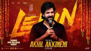 Akhil Akkineni Speech at Lenin Grand Pre-Release Event | Bhagyashri | Murali Kishor | Thaman S