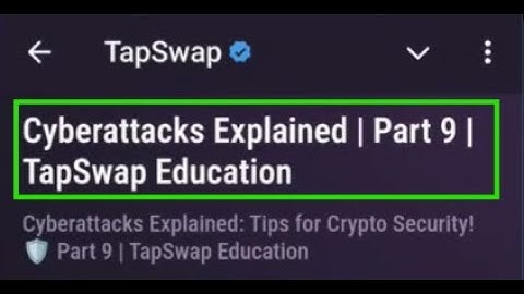 Cyberattacks Explained | Part 9 | TapSwap Education | TapSwap Code | Cyberattacks Explained | Part 9