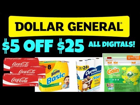 Dollar General $5 off $25 | All Digital Coupons!