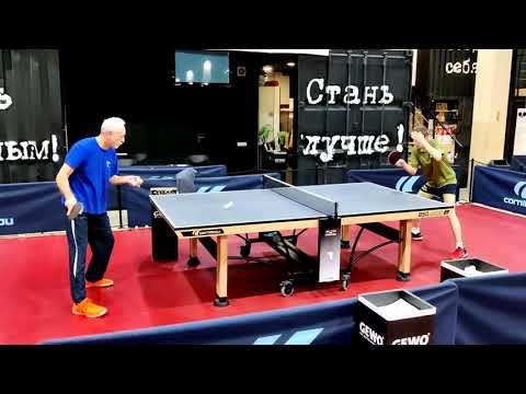 Видео: Saralis Alpha vs Timo Boll ALC с накладками Butterfly Tenergy 19 с обеих сторон, вторая часть