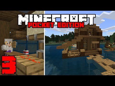 BALIKÇI KULÜBESİ VE AFK BALIK FARMI -Minecraft PE Survival- Bölüm 3