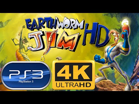 4K 60FPS - PS3 GAMEPLAY - EARTHWORM JIM HD