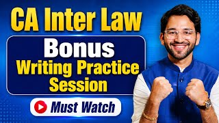 Day 4 Bonus Writing Practice Session | Sept 26 | ICAI | CA Shubham Singhal