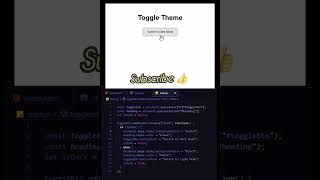 Dark Mode Toggle with JavaScript in 30 Seconds! 💡🌙 #shorts