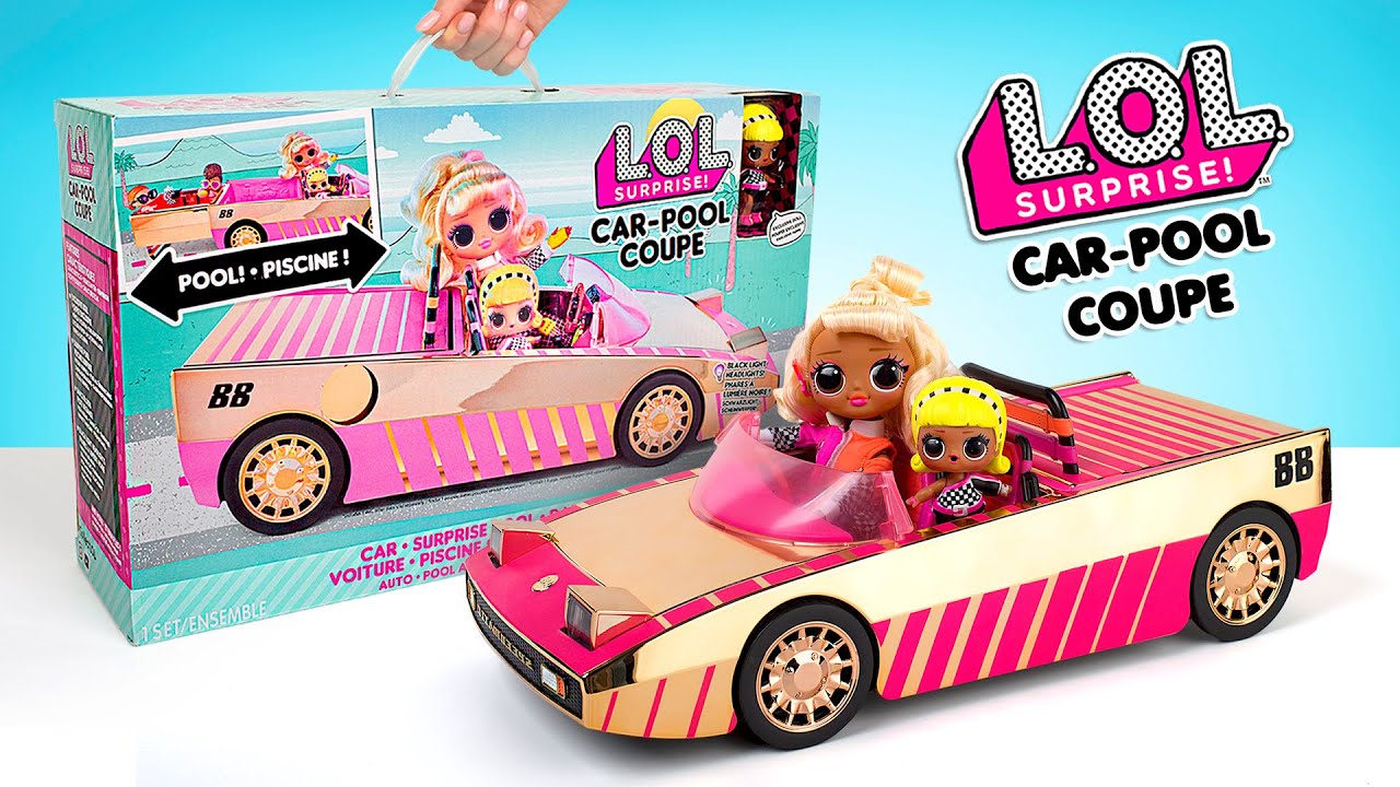 Waouh ! Ensemble L.O.L. CAR-POOL COUPÉ avec poupée exclusive, piscine  surprise et piste de danse 
