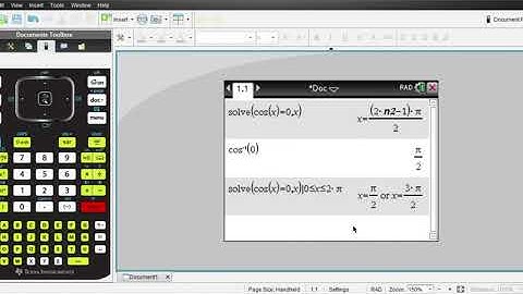 Solving Trigonometric Functions Radians using the TiNspire CX CAS