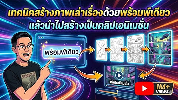 เทคนิคสร้างภาพเล่าเรื่องจากพร้อมพ์เดียว แล้วทำเป็นคลิปเอนิเมชั่นเป็นเรื่องราว