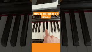 How to crescendo on piano