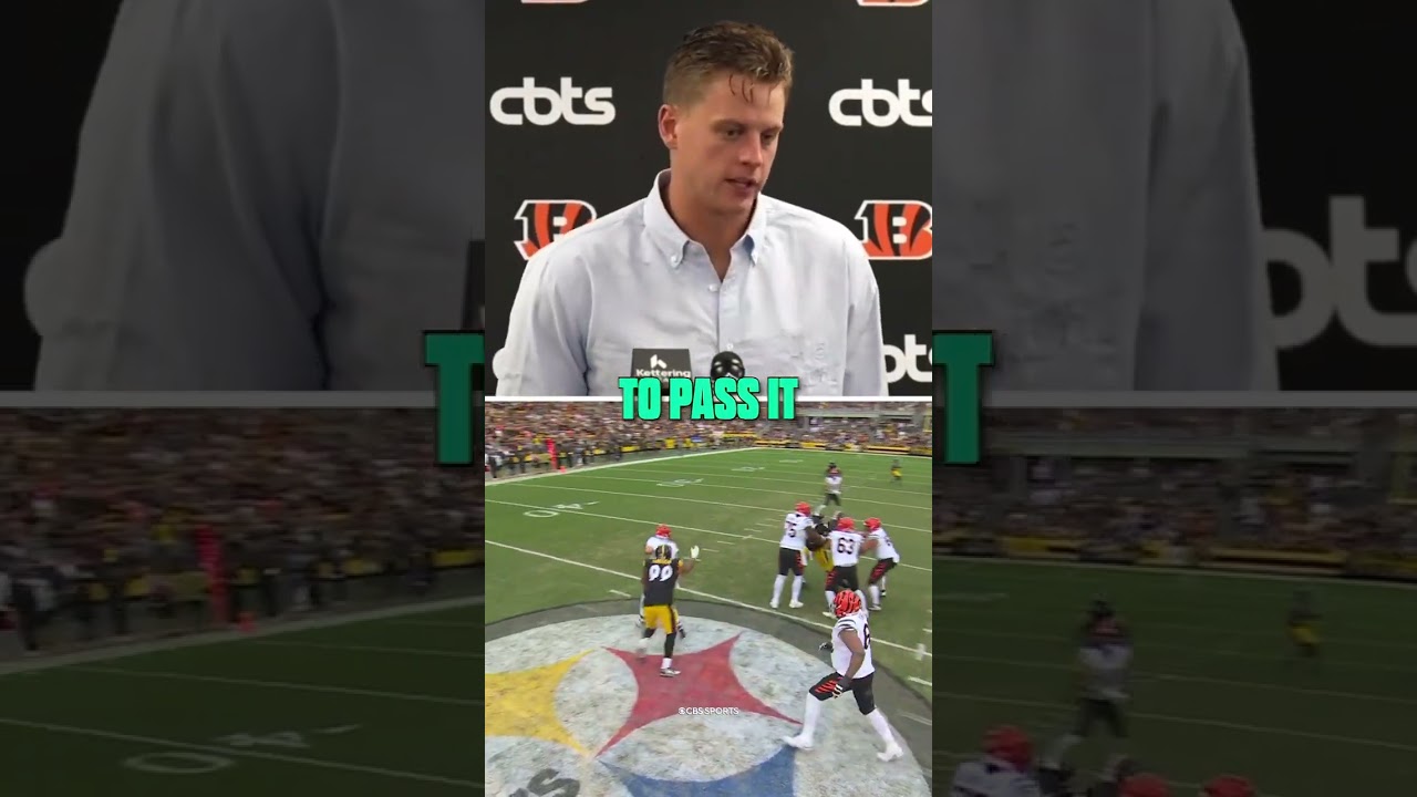 Joe Burrow was asked if he was trying to pass on the Bengals final offensive play of the game