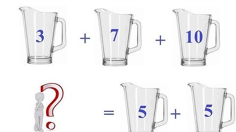 How to measure 5L using 10L, 7and 3L vessels? || solution explained
