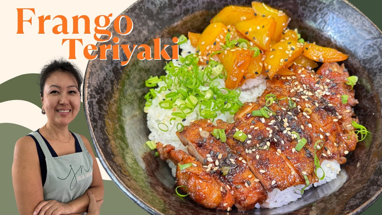 Sobrecoxa de frango desossada com molho japonês agridoce muito suculento | FRANGO TERIYAKI DONBURI