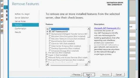 How to remove server roles or features from Windows Server 2012