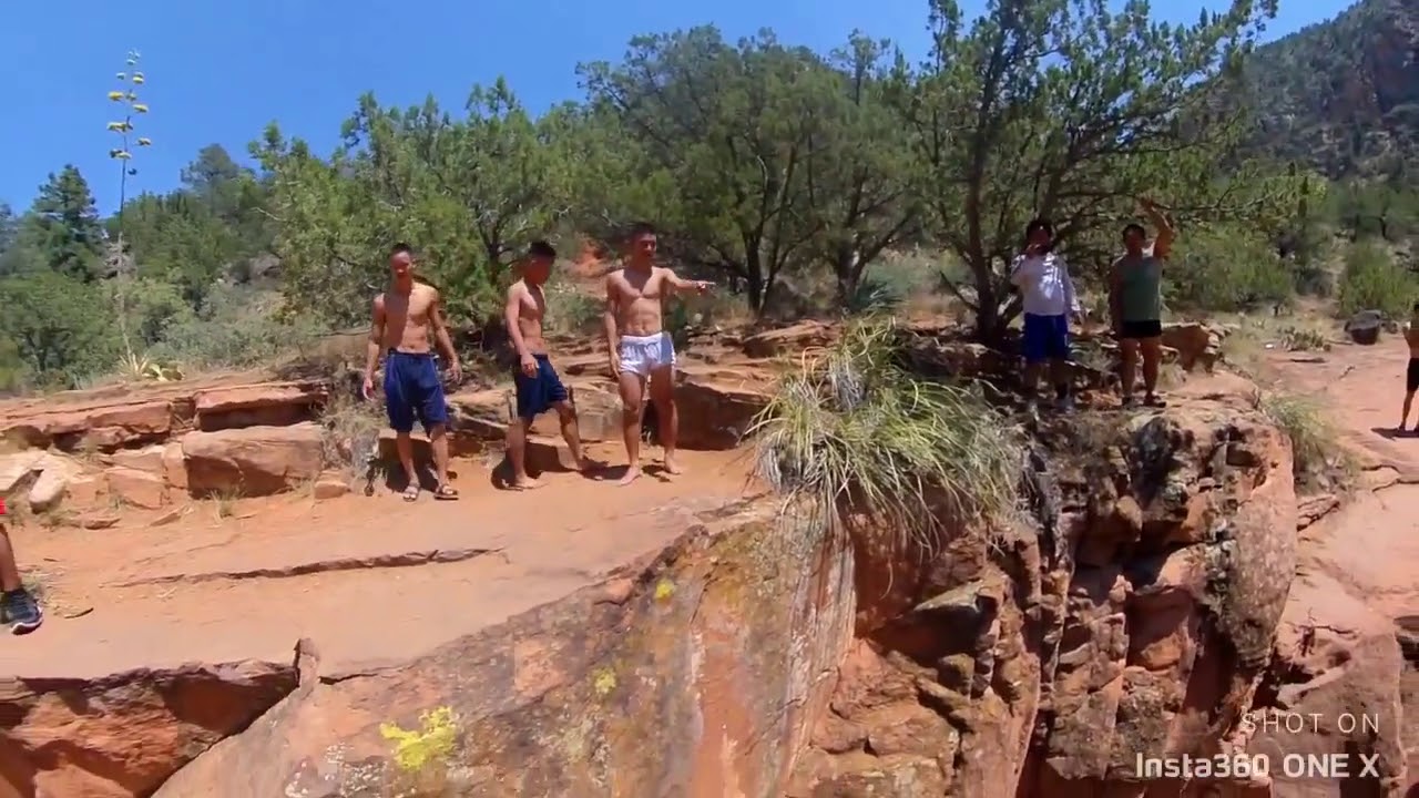 The crack at wet beaver creek cliff jump.