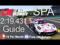 Le Mans Ultimate Spa-Francorchamps Porsche fixed Setup Guide | Fuel, TC, ABS, BB |
