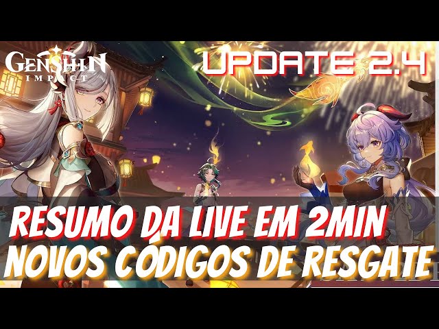 7 Novos Códigos de Resgate da Versão 4.1 Aniversário 3 Anos do GENSHIN  IMPACT 