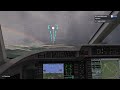 MSFS 2024 Pilatus PC-24 Aterrizaje con lluvia y arcoíris doble