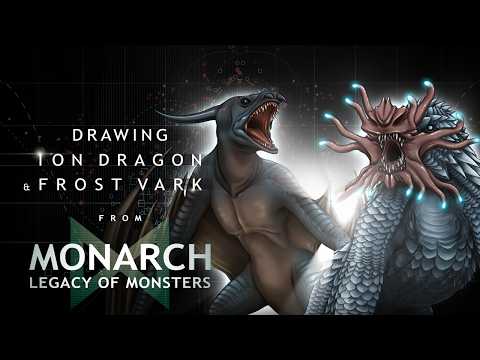 【Drawing】ION DRAGON&FROST VARK from MONARCH:LEGACY OF MONSTERS【Kaiju Coloring Page】