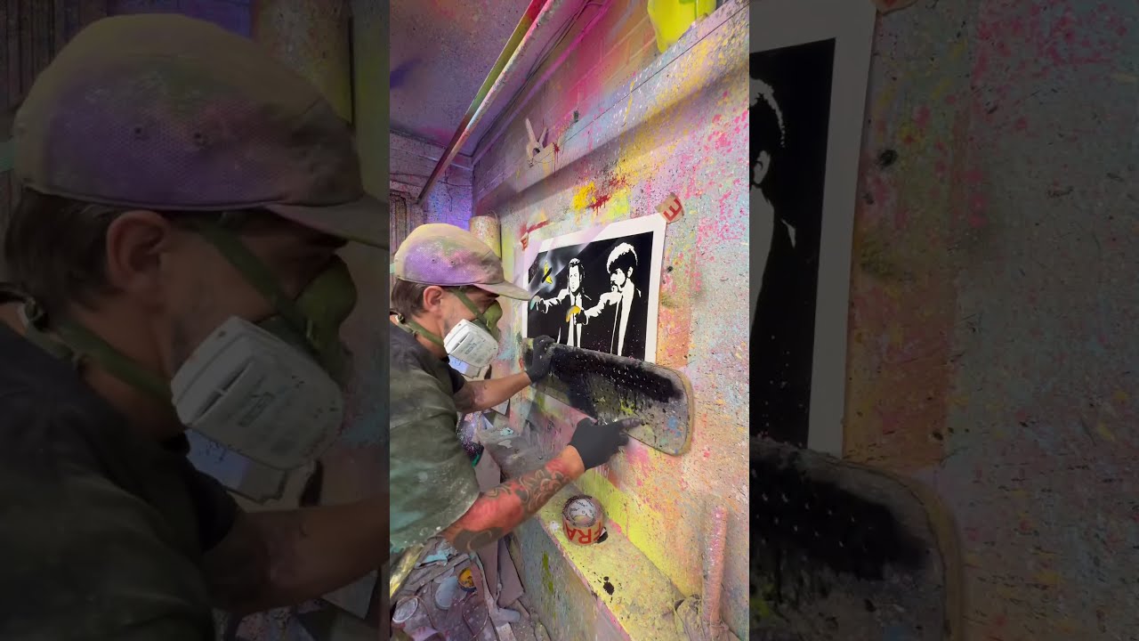 LP Original On Print Pulp D Banana Taped To Wall JUNE25 Artprocess Pulpfiction Art