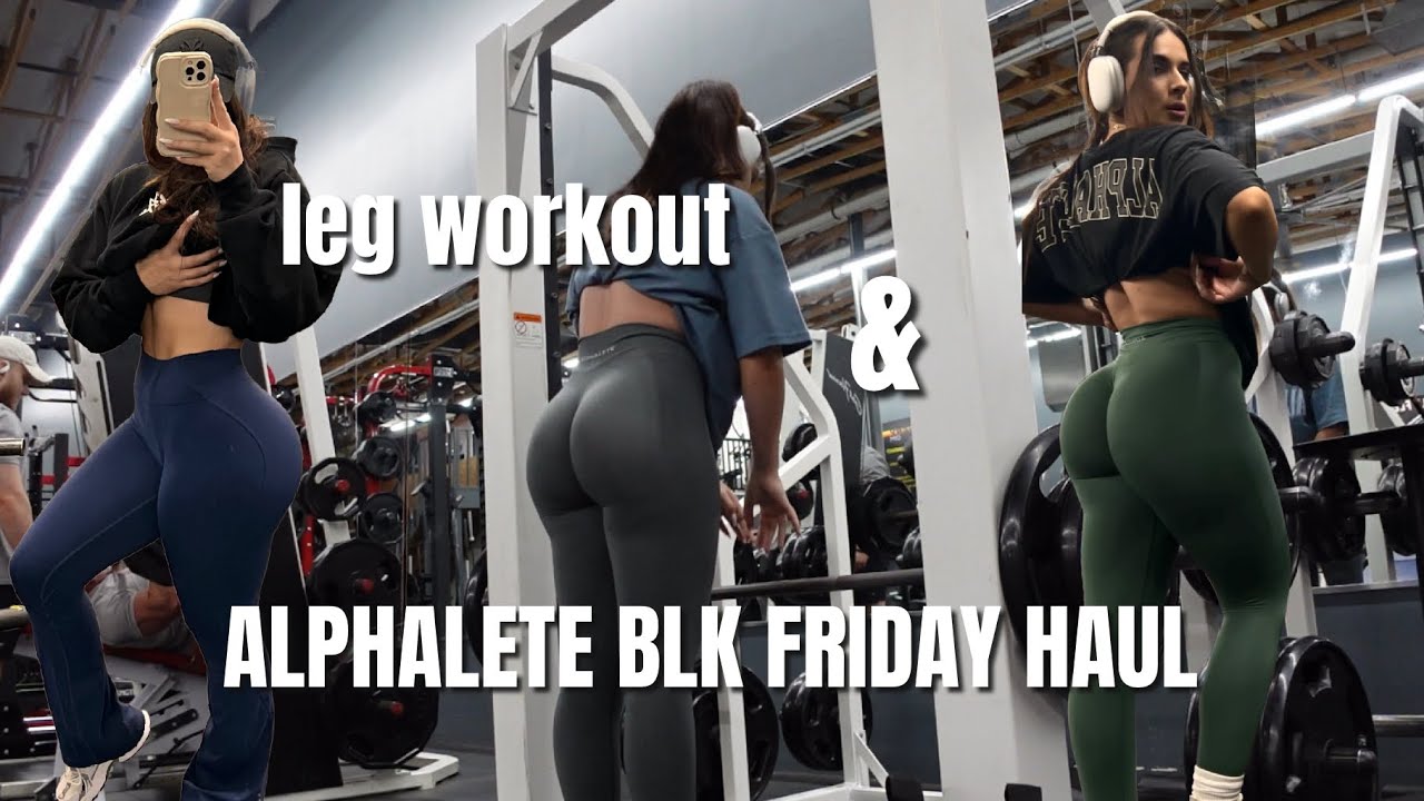 intense leg workout || Alphalete Black Friday haul!!!! - YouTube