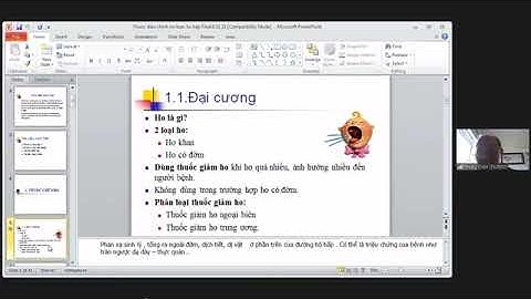 THUỐC ĐIỀU TRỊ RL HÔ HẤP-DƯỢC LÝ