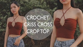 Easy Crochet Criss Cross Top Tutorial For Beginners | Chenda DIY