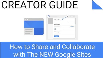 How to Share and Collaborate with The New Google Sites