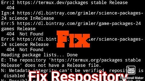 Termux Fix Respositiry is Maintenance or Down Source.list Url 2022