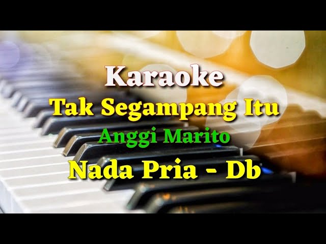 KARAOKE - TAK SEGAMPANG ITU || ANGGI MARITO || NADA PRIA - Db class=