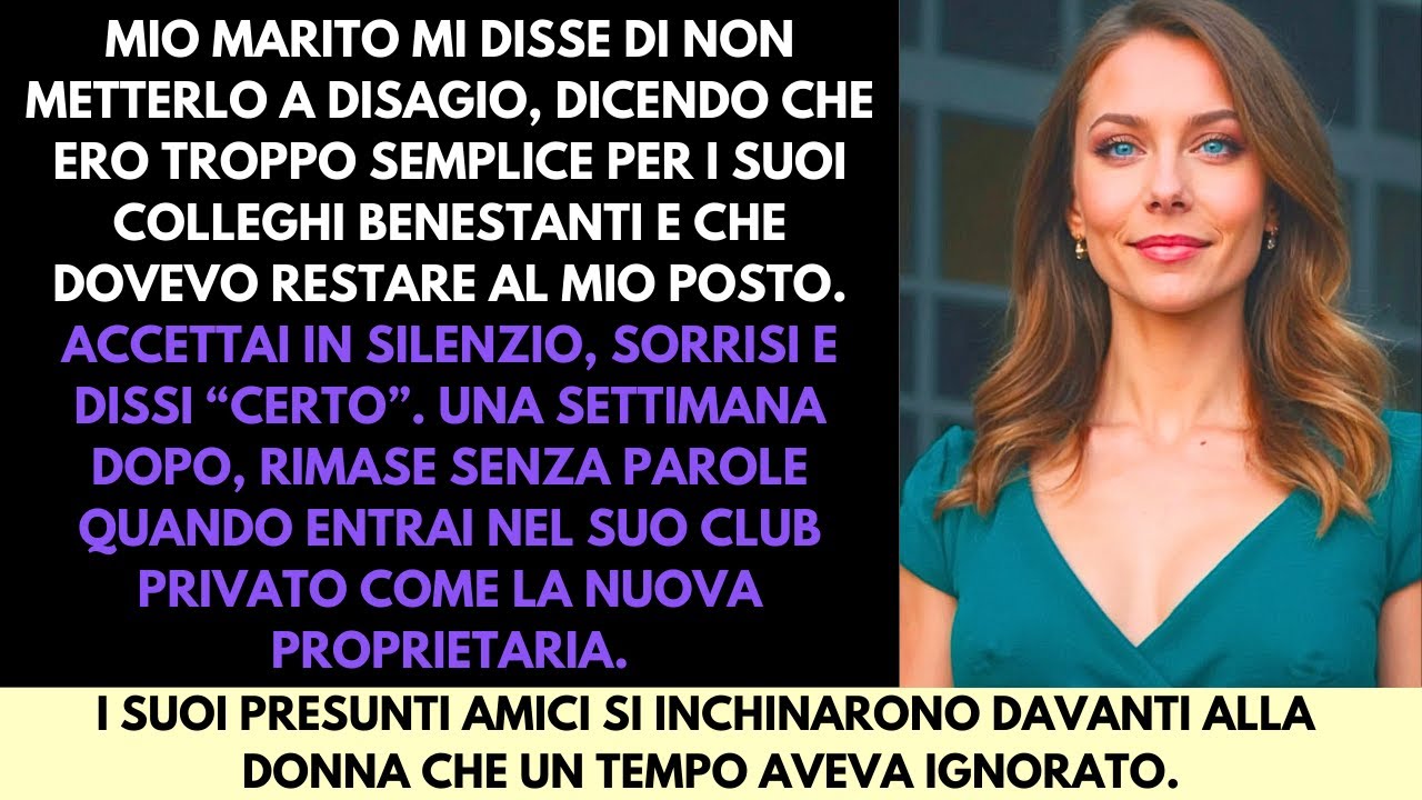 Mio Marito Diceva Che Non Ero Abbastanza Elegante Per I Suoi Amici — Finché Ho Comprato Il Loro Club