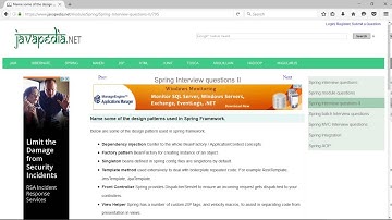 Name some of the design patterns used in Spring Framework. | javapedia.net