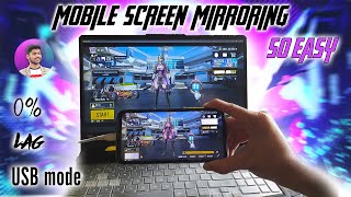 How To Mirroring Screen Mobile To Laptop/pc Without Any Software | 0% lag | USB Mode | SCRCPY