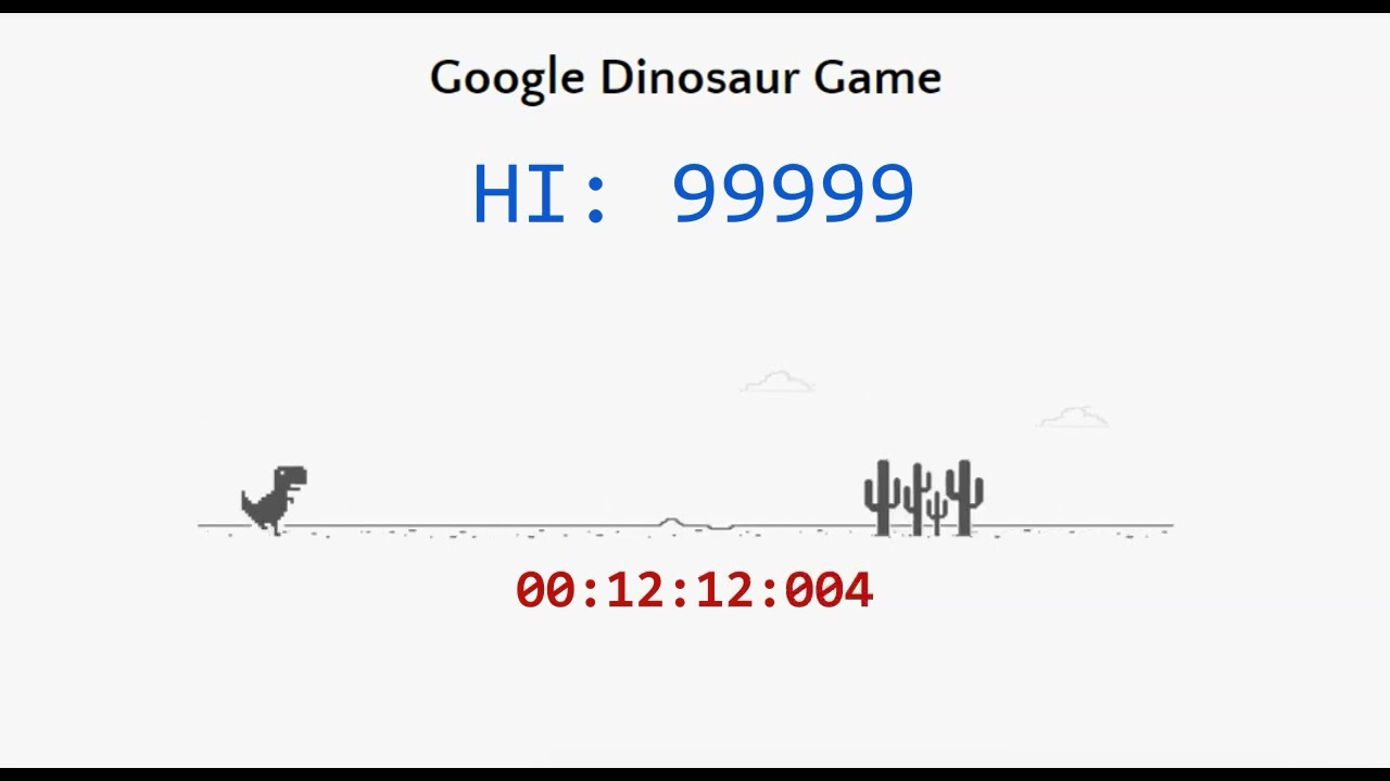 Chrome Dinosaur Game Hacked, Make Highest Score