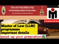    master of law  entrance exam important details