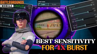 BGMI 3.8 UPDATE SENSITIVITY CODE| BGMI BEST SENSITIVITY FOR 4X BURST| BGMI ZERO RECOIL 4X SENSI| screenshot 4