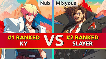 GGST ▰ Nub (#1 Ranked Ky) vs Mixyous (#2 Ranked Slayer). High Level Gameplay