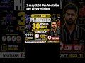 Pharmacology 30 solid ka maha Revision hoga kal