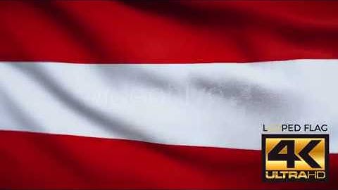 Flag 4K Austria On Realistic Looping Animation With Highly Detailed Fabric