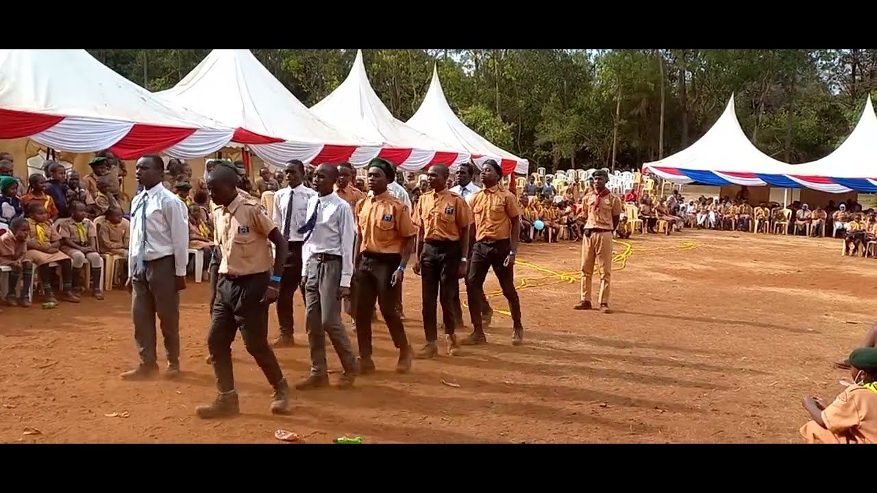 Kangemi Boys Matching Drills: Westland Sub-county Scouts Open Day held at Rowallan camp Nairobi.