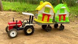 Toy Vehicle Accidents with Tractor and Truck in Mud Kids TV Cartoon video 